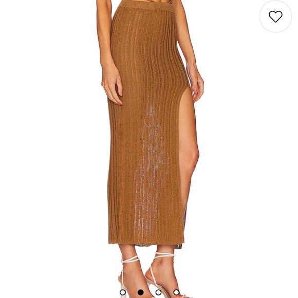 Michael Costello  REVOLVE Sylvan Maxi Skirt  in Dark Sand small nwt - Picture 3 of 8